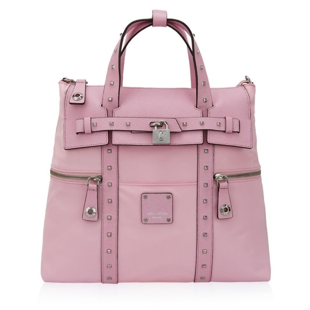 Henri Bendel Large Jetsetter Pink Studded Convertible Bag